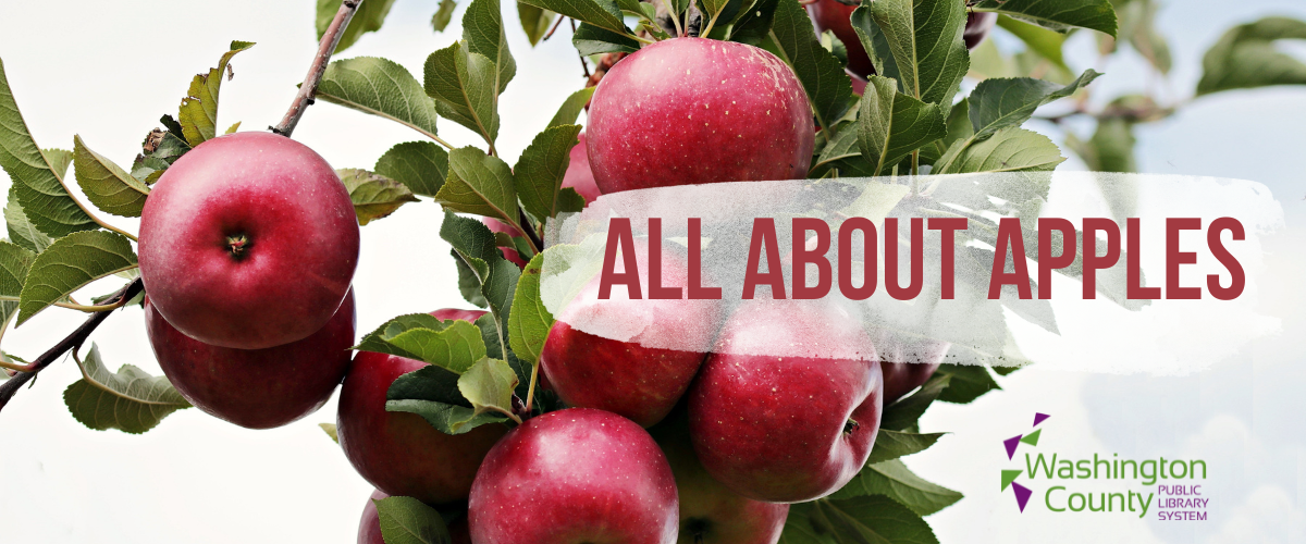 Image of apples and text 'all about apples.'